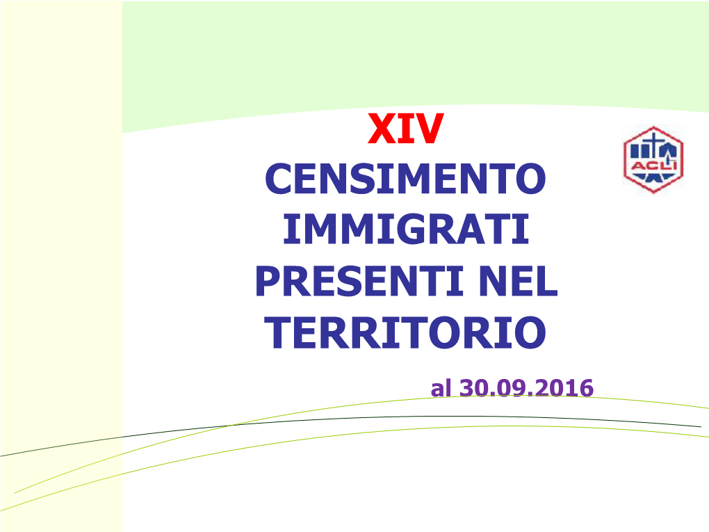 XIV CENSIMENTO Ultimo