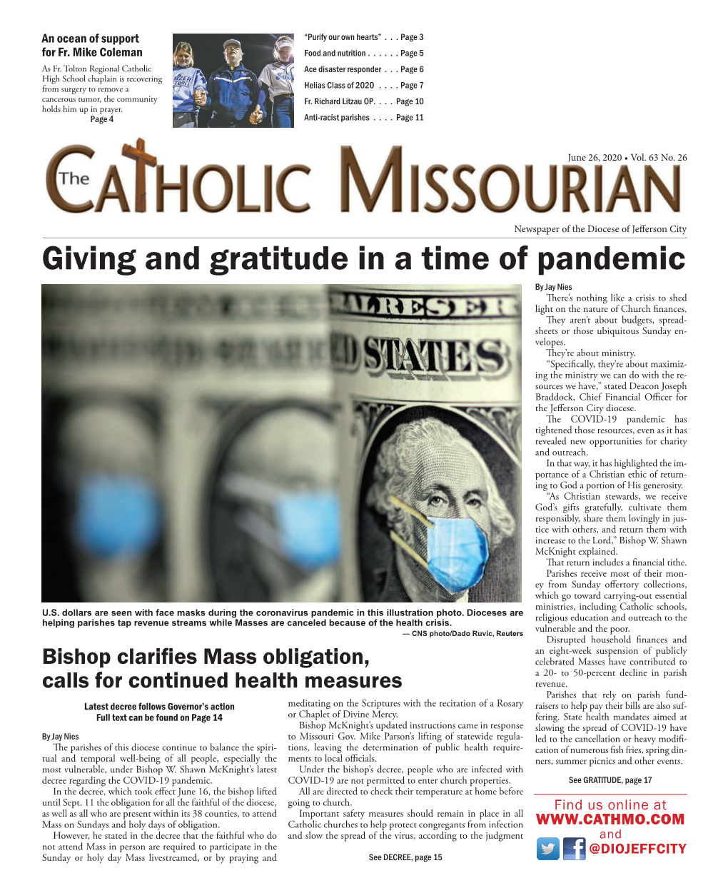 Giving and Gratitude in a Time of Pandemic by Jay Nies There’S Nothing Like a Crisis to Shed Light on the Nature of Church Finances