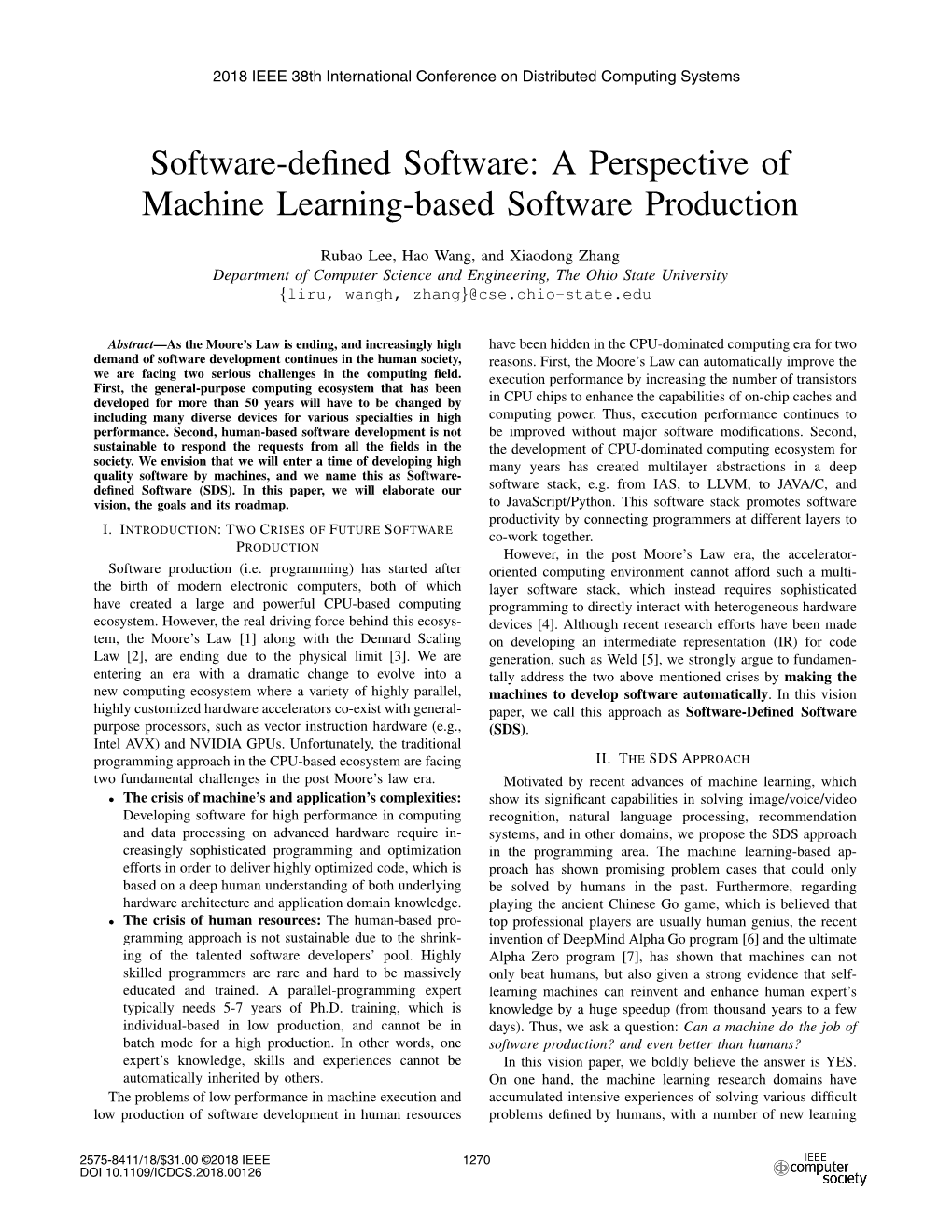 Software-Defined Software: a Perspective of Machine Learning-Based Software Production