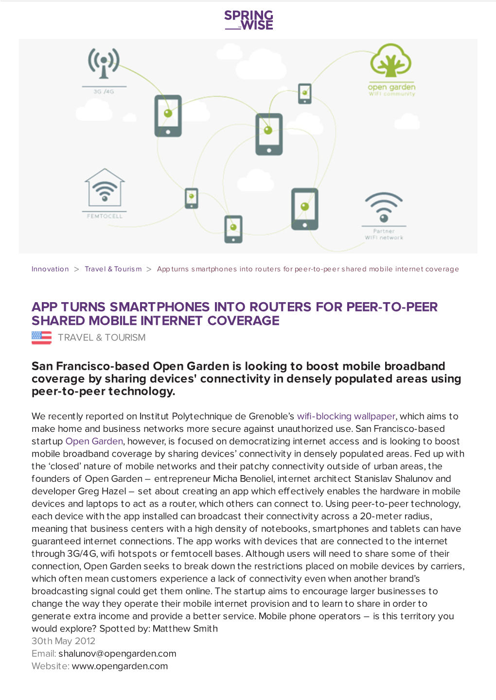 App Turns Smartphones Into Routers for Peer-To-Peer Shared Mobile Internet Coverage