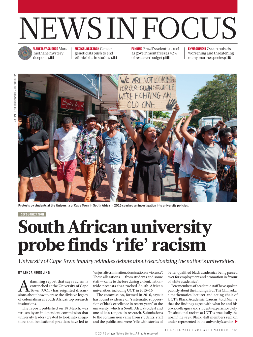 South African University Probe Finds 'Rife' Racism