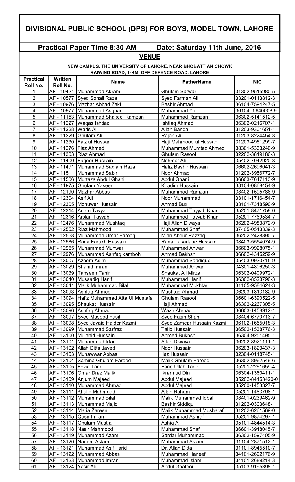 Divisional Public School (Dps) for Boys, Model Town, Lahore