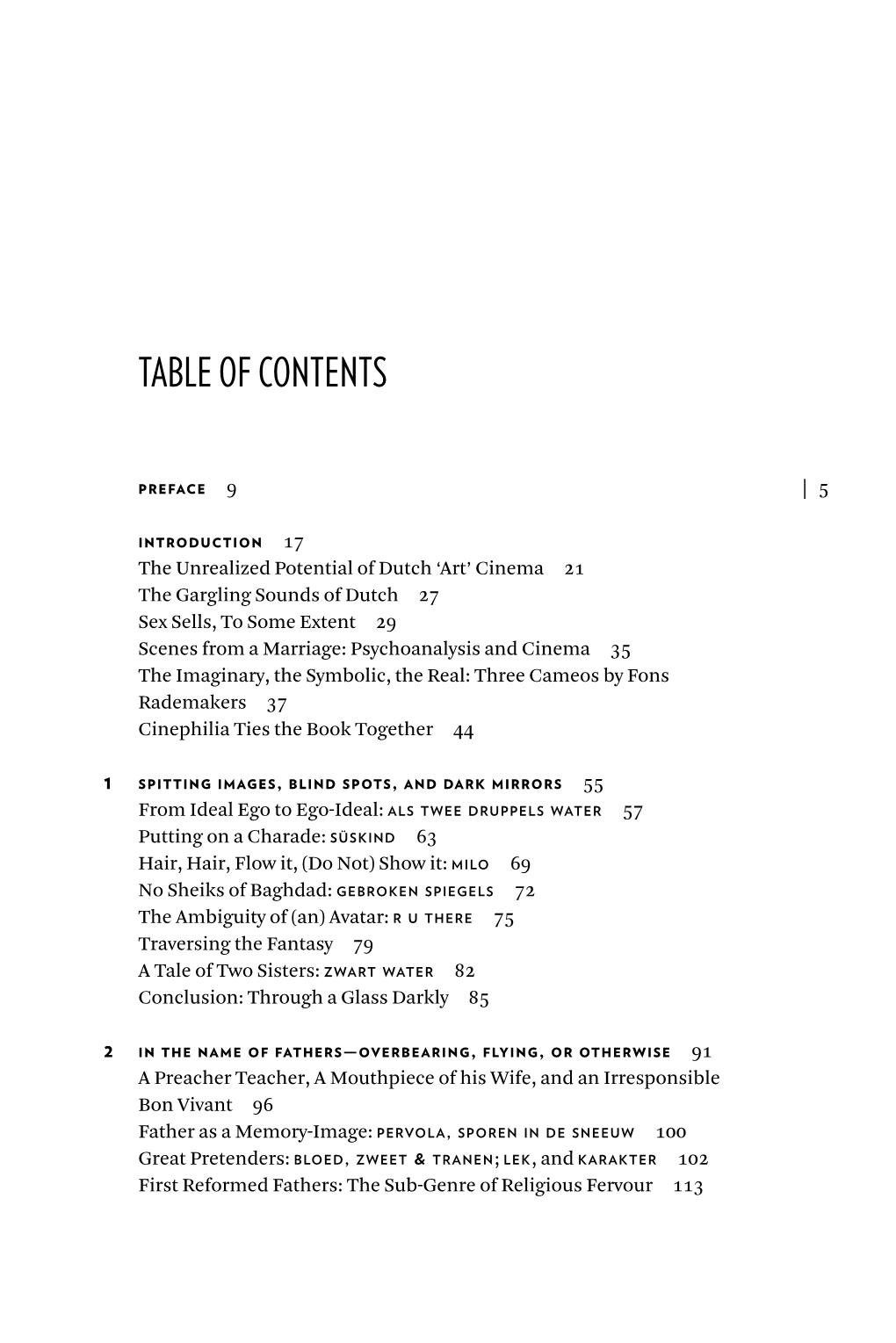 Table of Contents