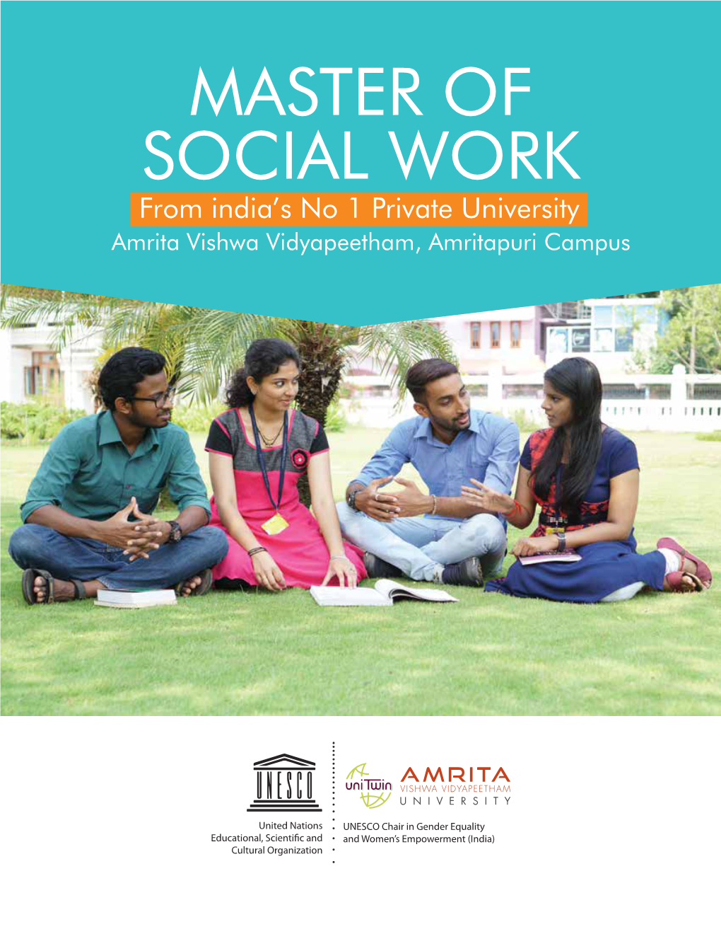 Admission Brochure of Amrita Master of Social Work, Amritapuri (2019)