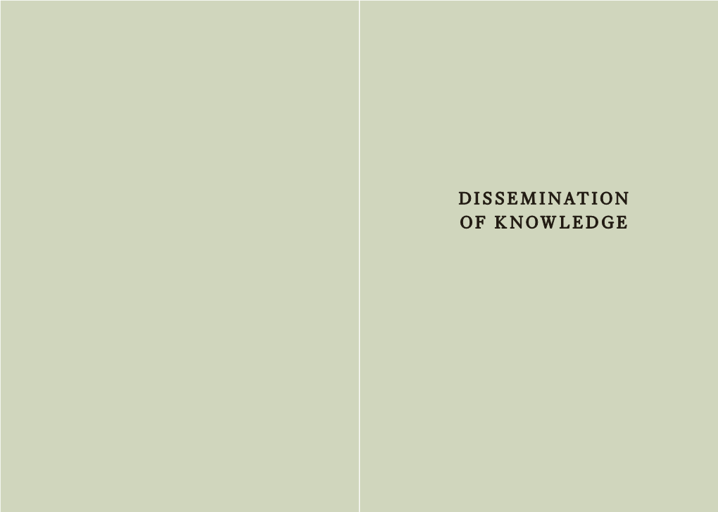 Dissemination of Knowledge. Book Chapter