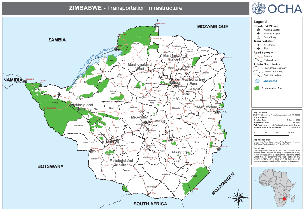 ZIMBABWE - Transportation Infrastructure