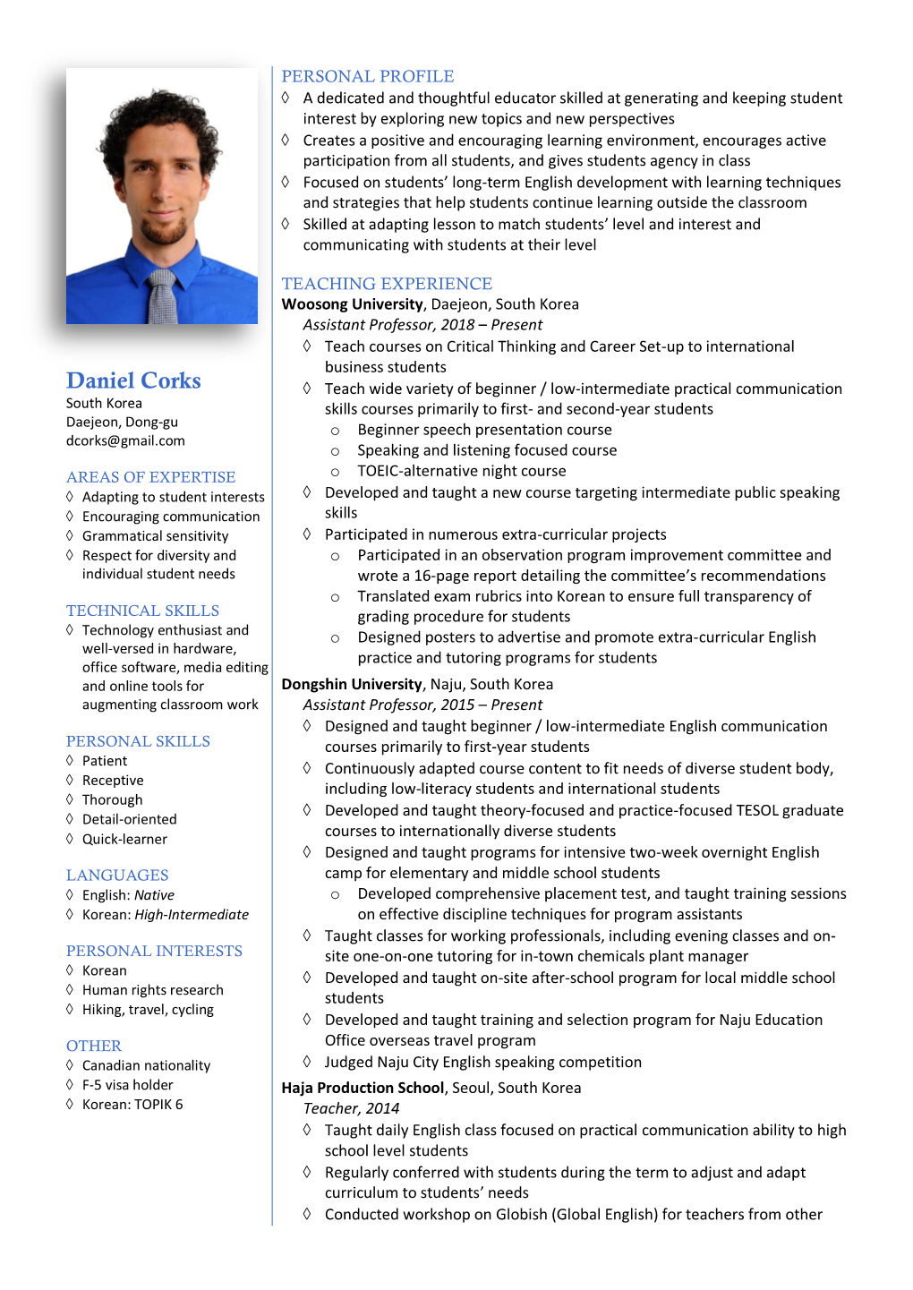 Resume(Daniel Corks).Pdf