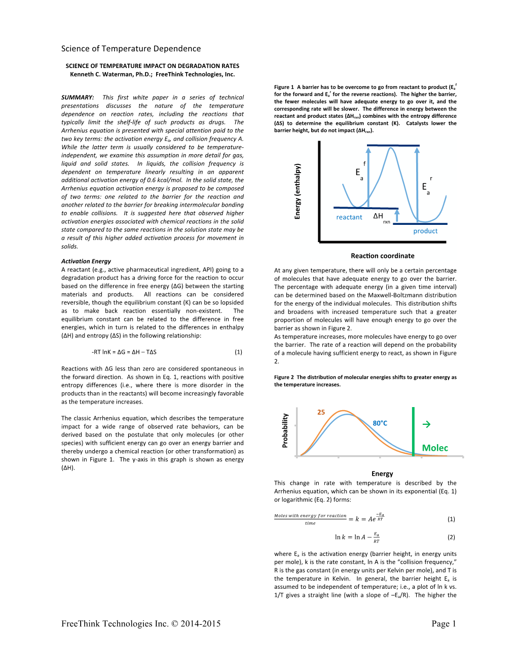 Science of Temperature Dependence Freethink Technologies Inc