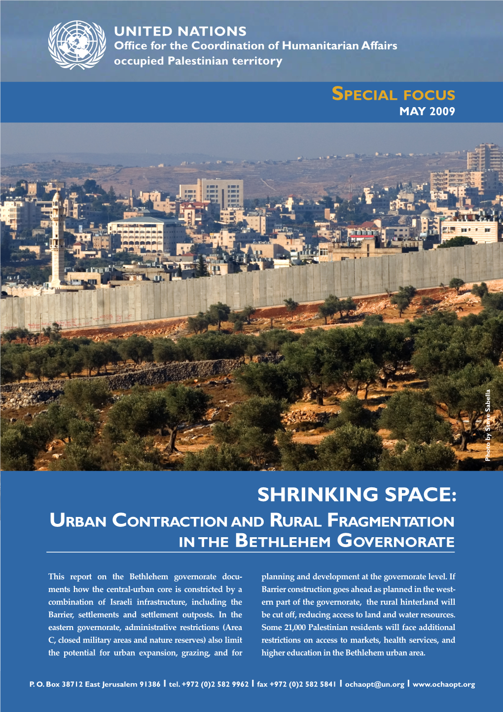 Shrinking Space: Urban Contraction and Rural Fragmentation in the Bethlehem Governorate