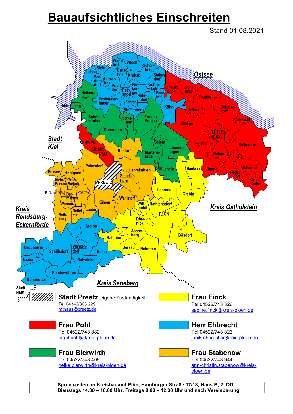 Bauaufsichtliches Einschreiten Stand 01.08.2021