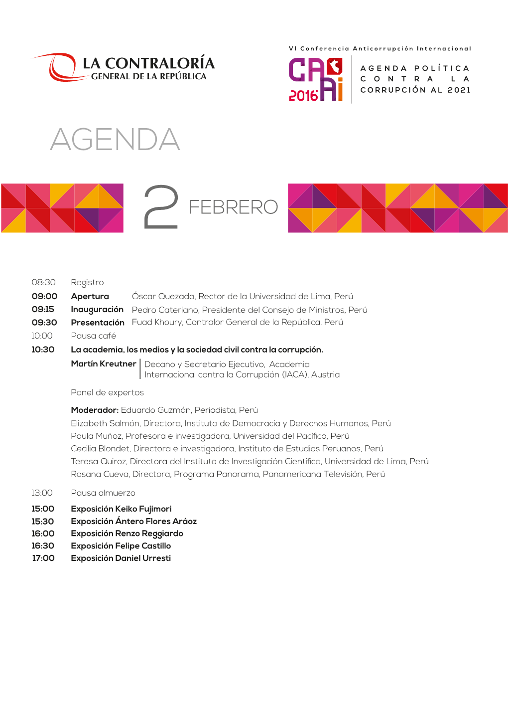 Agenda Caai 2016