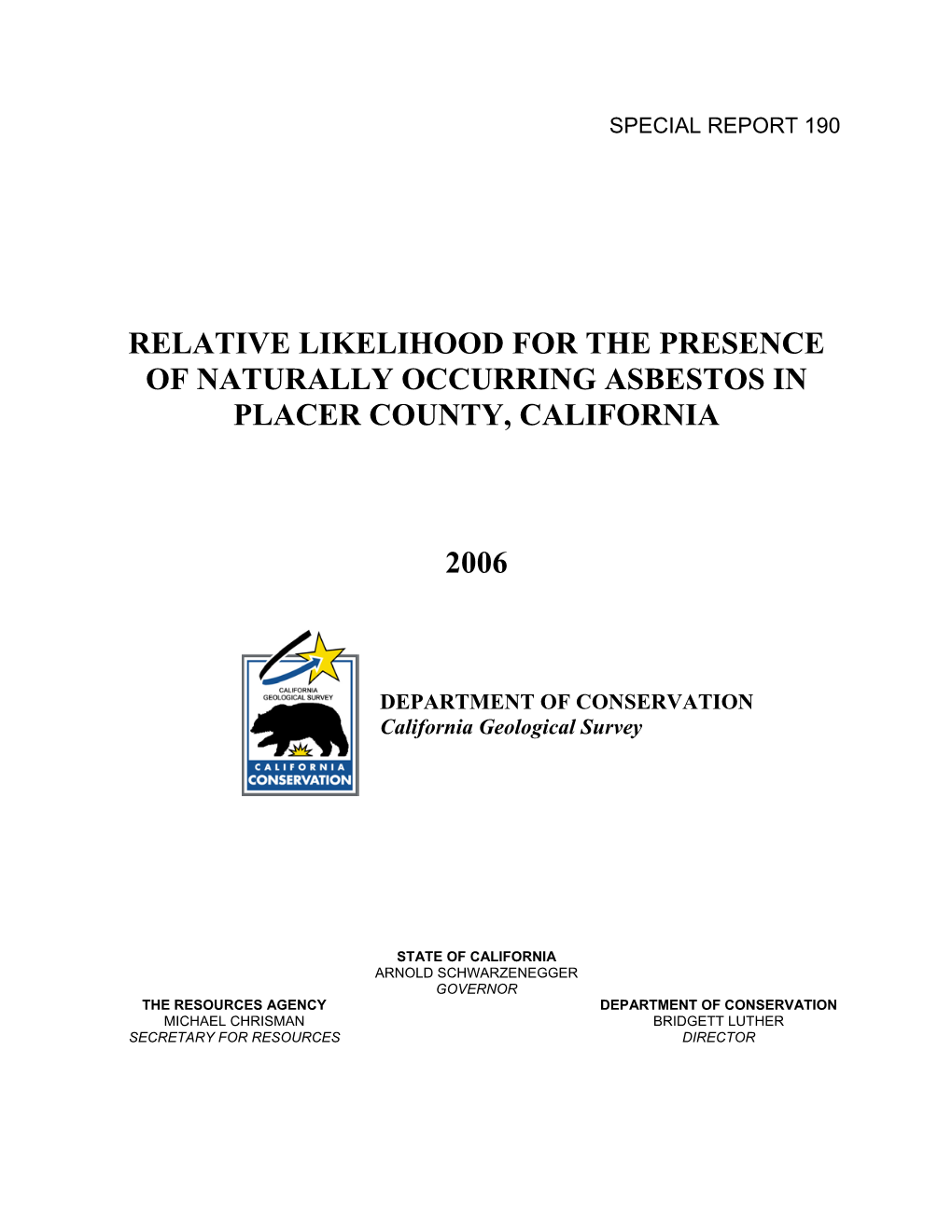 Placer County California Geological Survey Study