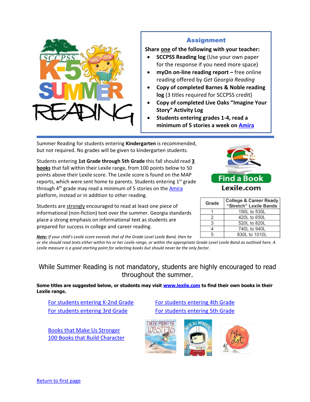 Sccpss 2020 Summer Reading and Enrichment