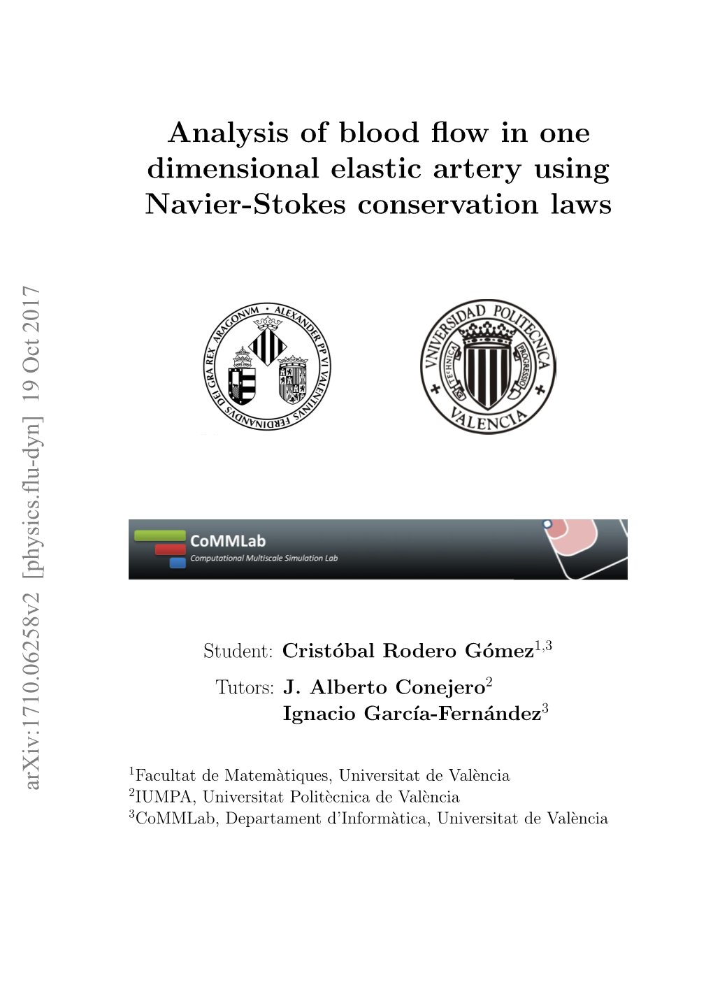 Analysis of Blood Flow in One Dimensional Elastic Artery Using