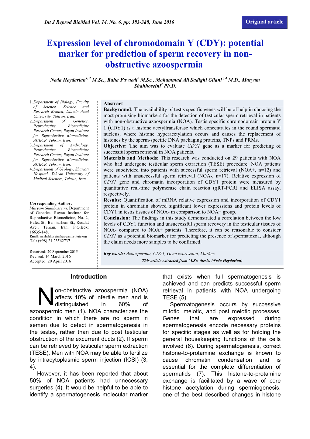 Obstructive Azoospermia