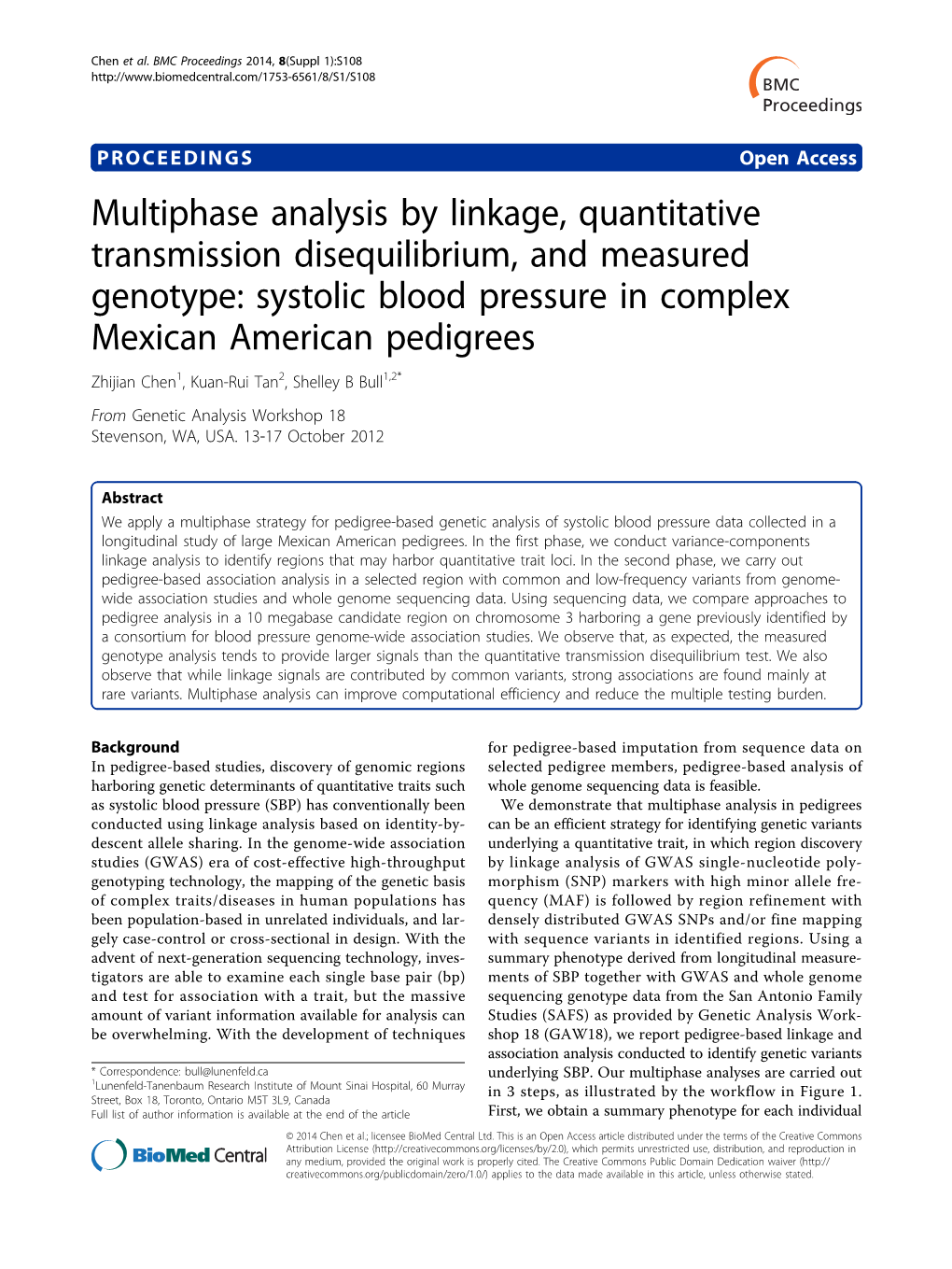 Multiphase Analysis by Linkage, Quantitative Transmission