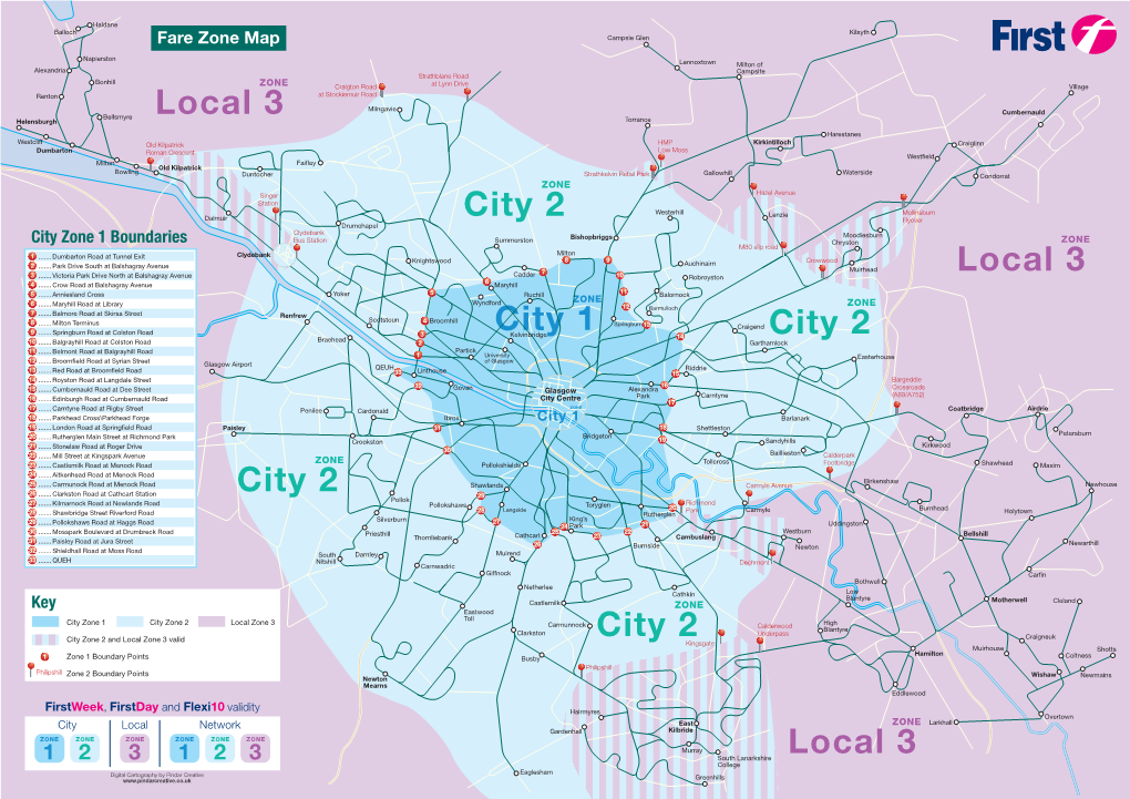 Glasgow Fare Zone Map.Ai