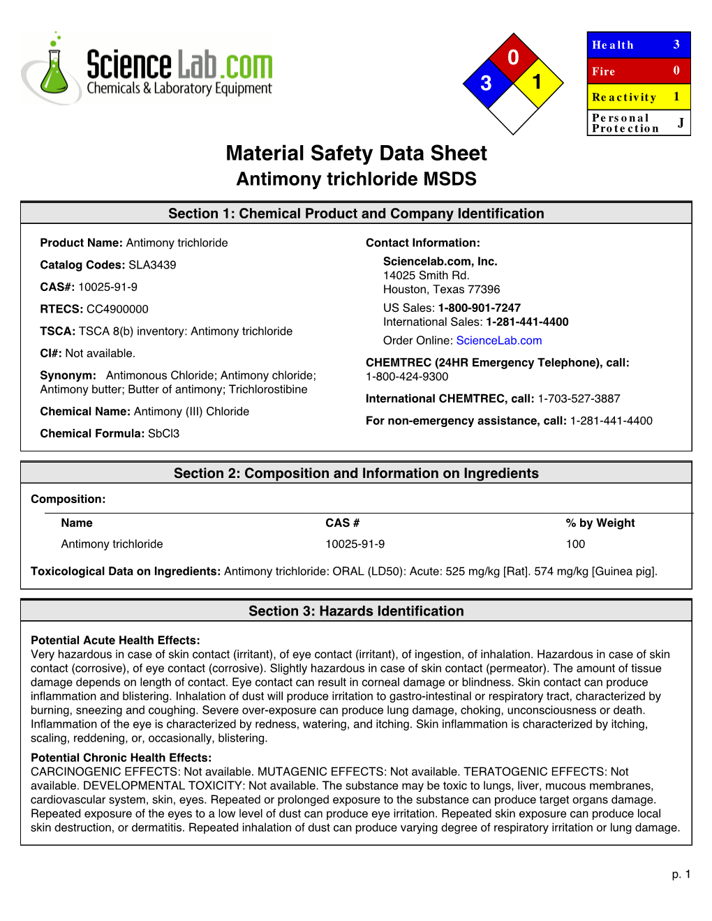 Antimony Chloride.Pdf