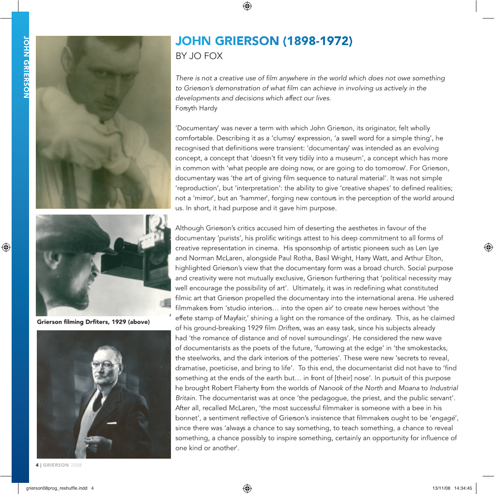 John Grierson (1898-1972) by Jo Fox