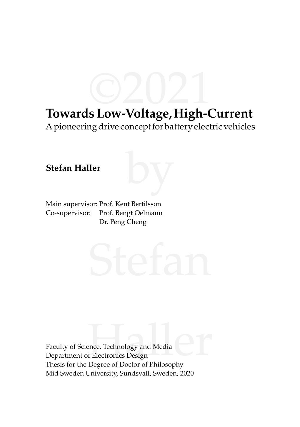 Towards Low-Voltage, High-Current a Pioneering Drive Concept for Battery Electric Vehicles