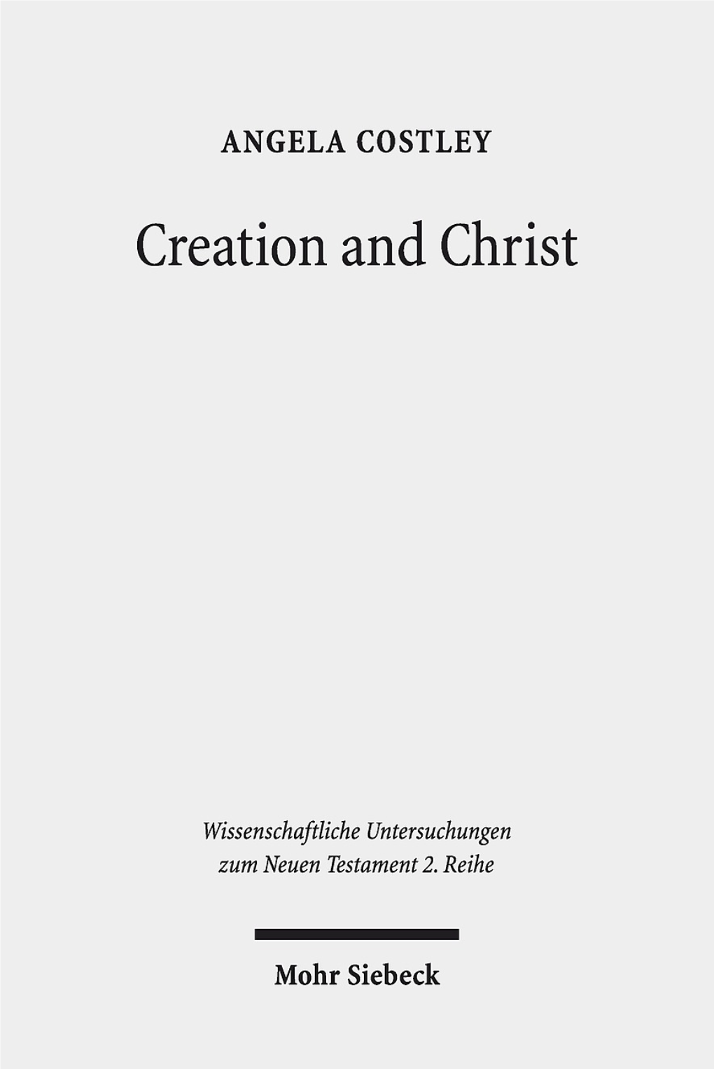 Creation and Christ