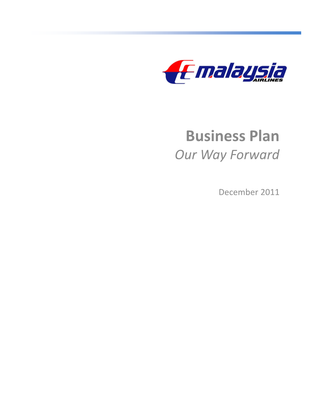 Business Plan Our Way Forward