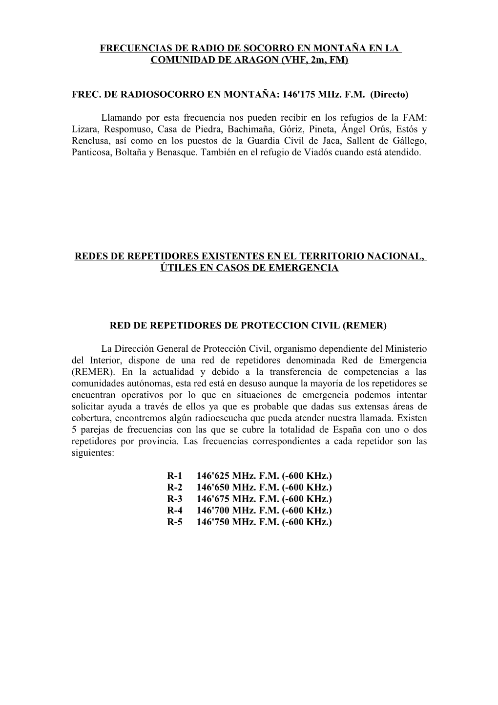 Telefonos Y Frecuencias Útiles En Casos De