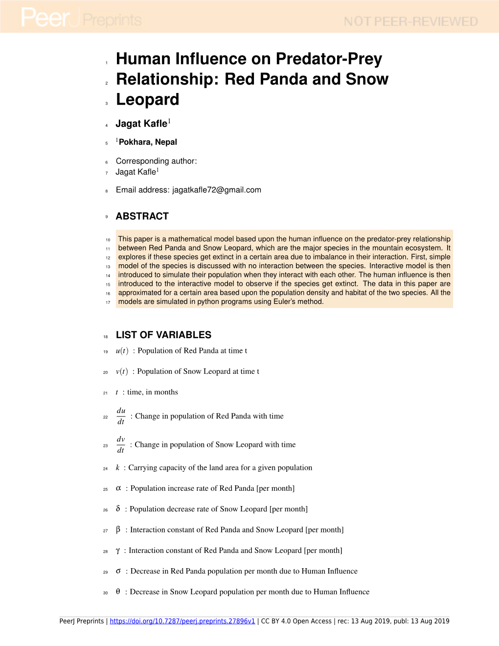 Red Panda and Snow Leopard, Which Are the Major Species in the Mountain Ecosystem