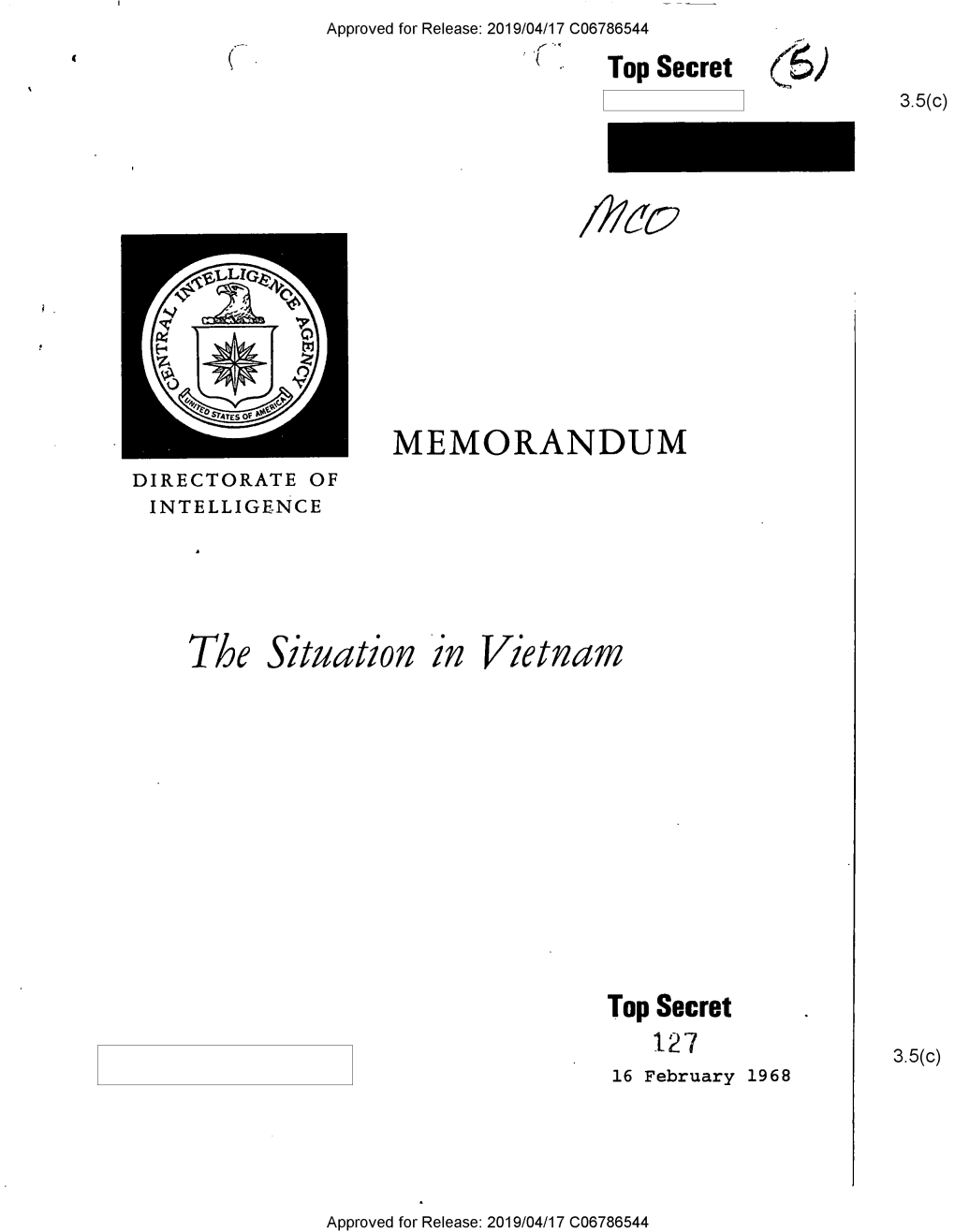Report on the Situation in Vietnam, 16 February 1968