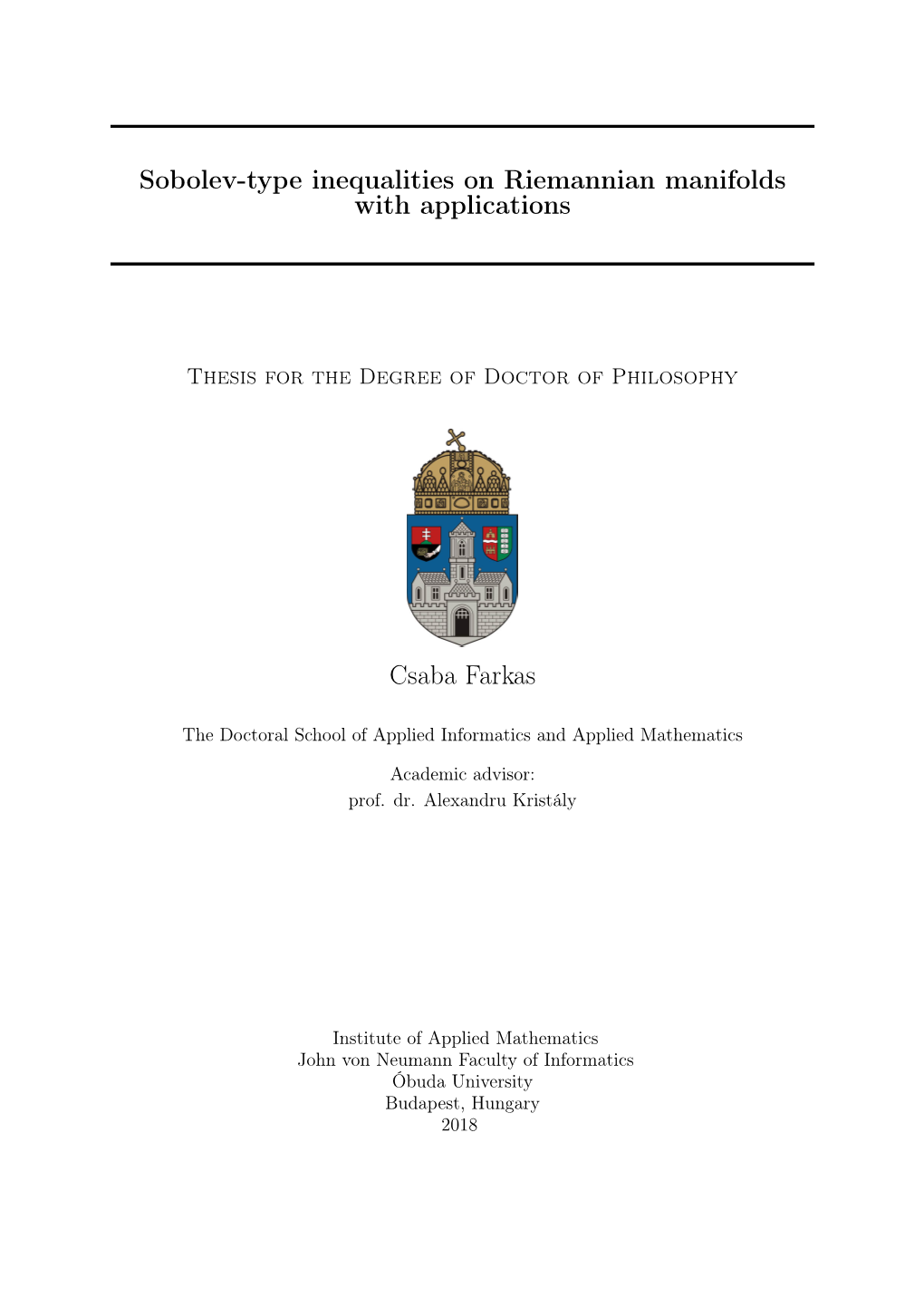 Sobolev-Type Inequalities on Riemannian Manifolds with Applications