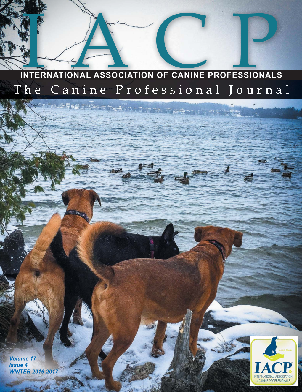 WINTER 2016-2017 the Canine Professional Journal Is the Official Journal of The