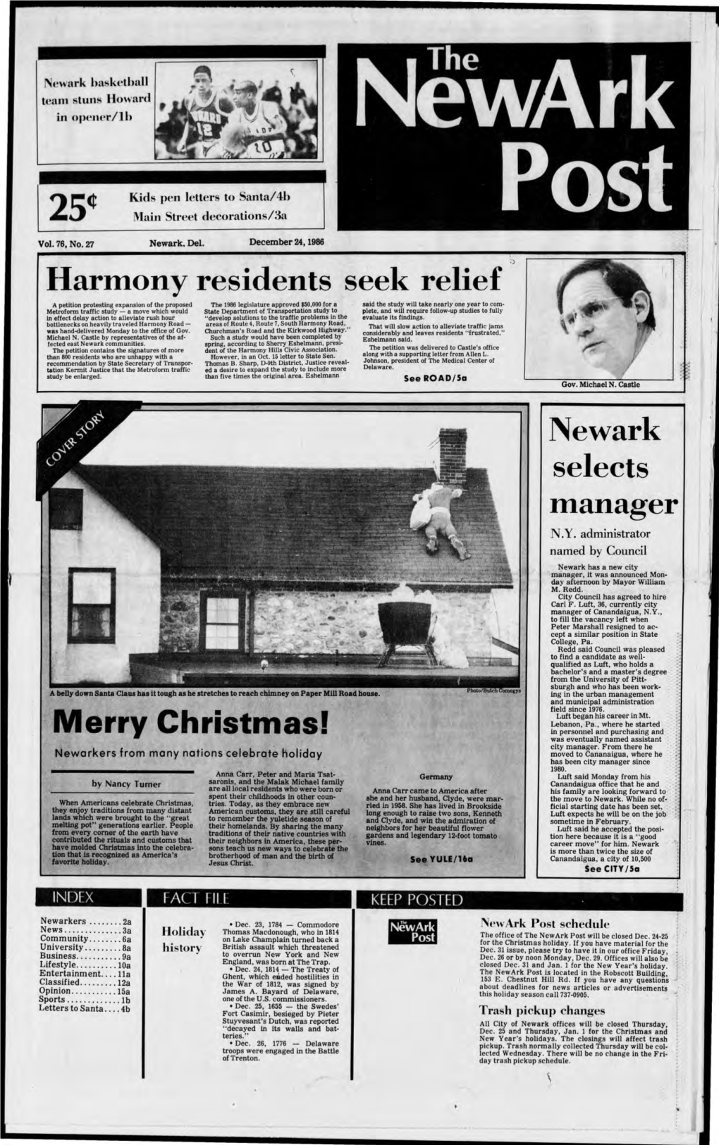 Harmony Residents Seel(. Relief Newark Selects Merry Christmas!