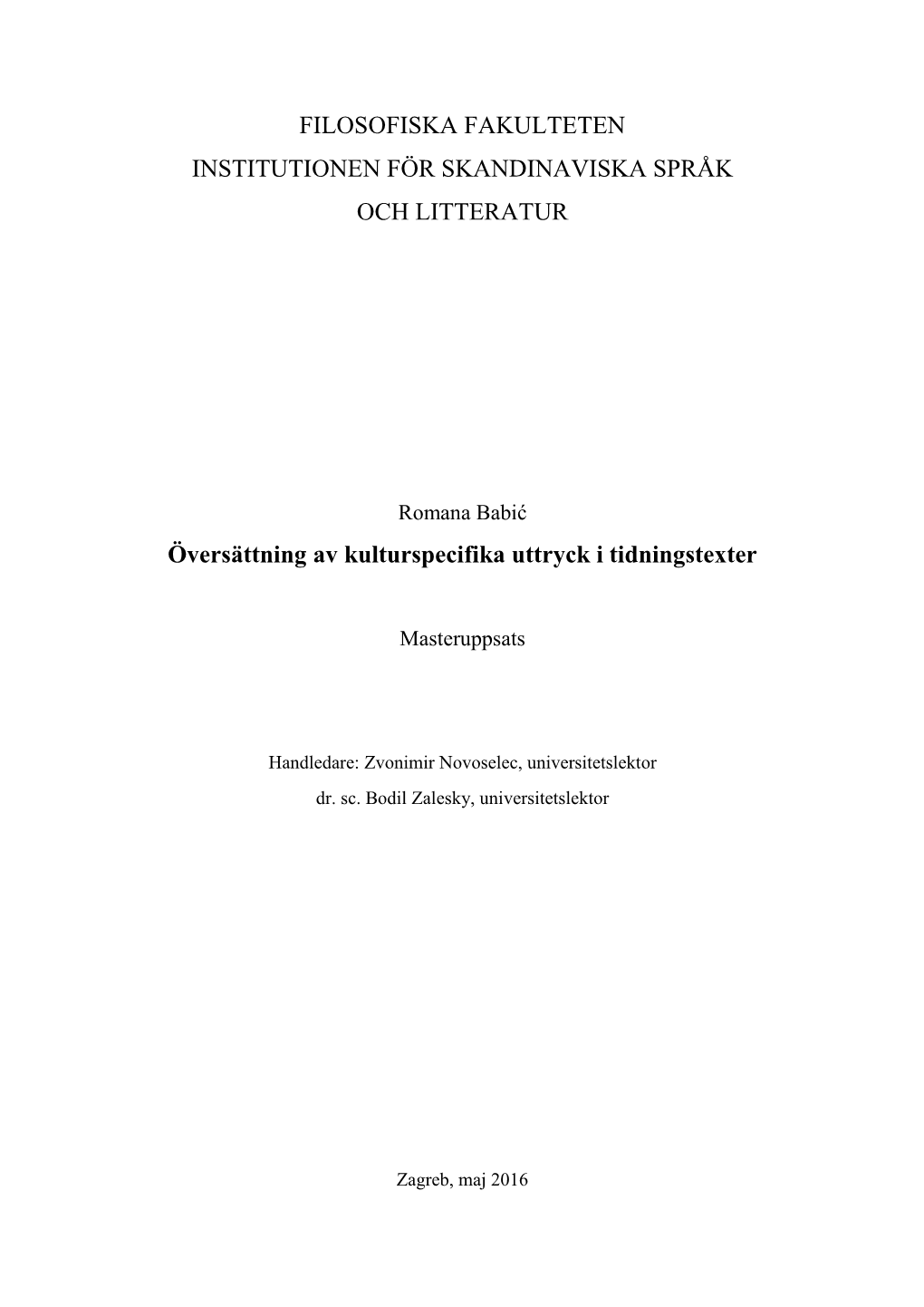 Filosofiska Fakulteten Institutionen För Skandinaviska Språk Och Litteratur