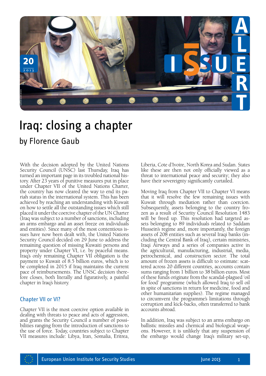 Iraq: Closing a Chapter by Florence Gaub