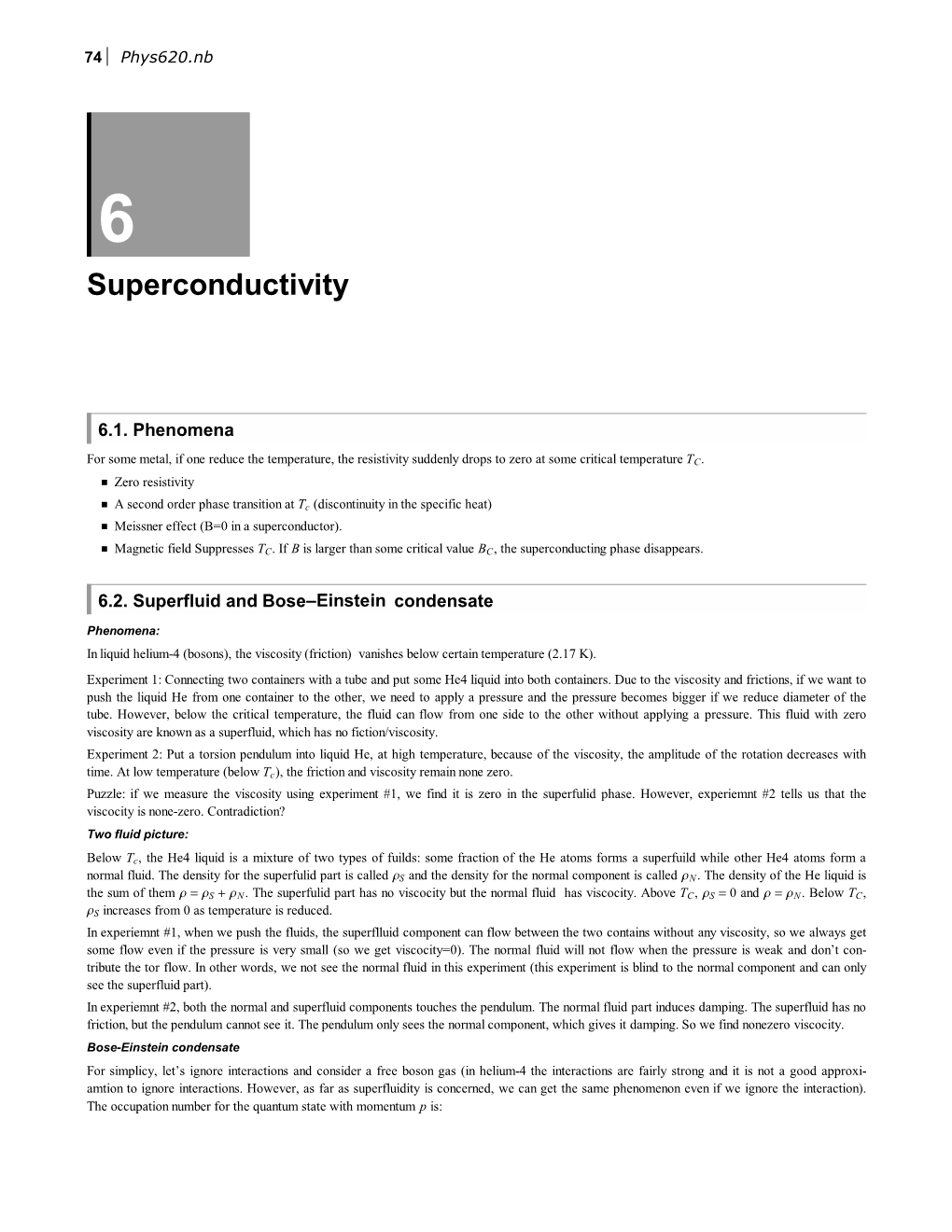 Superconductivity