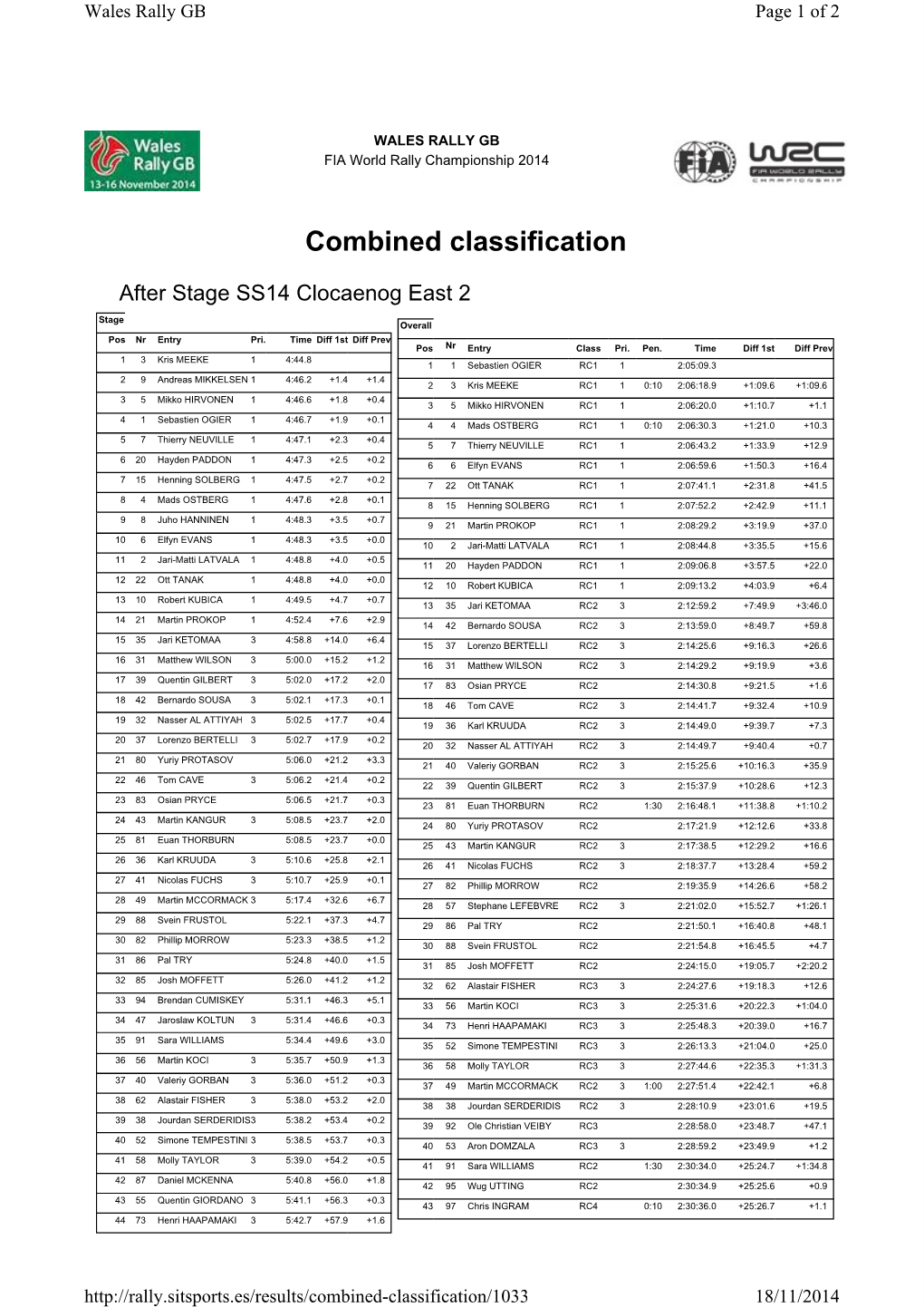 Combined Classification