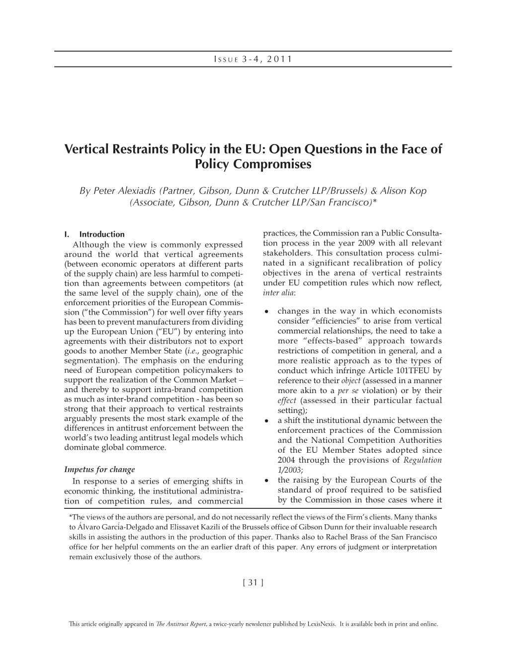 Vertical Restraints Policy in the EU: Open Questions in the Face of Policy Compromises