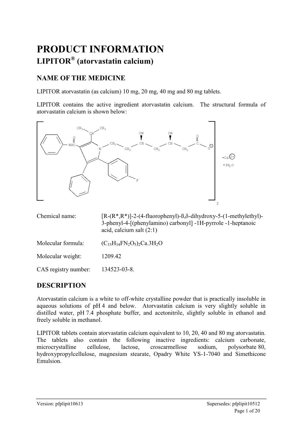 Atorvastatin Calcium)