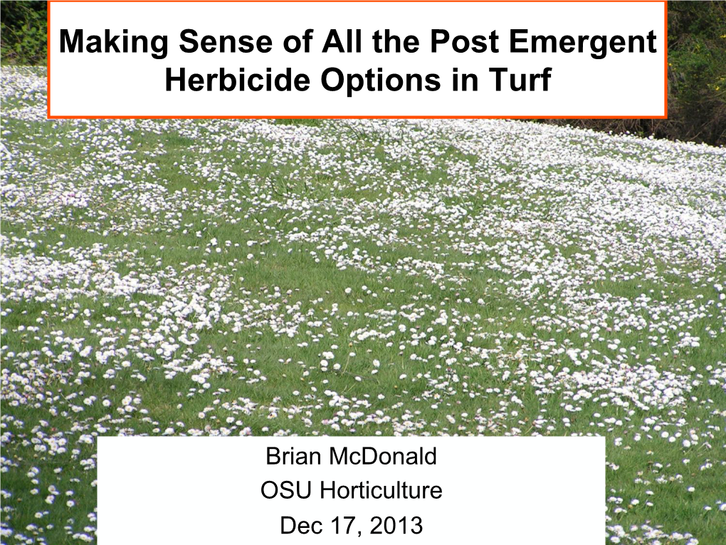 Making Sense of All the Post Emergent Herbicide Options in Turf