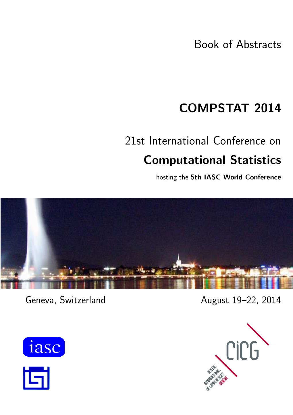 Book of Abstracts COMPSTAT 2014 21St International Conference On
