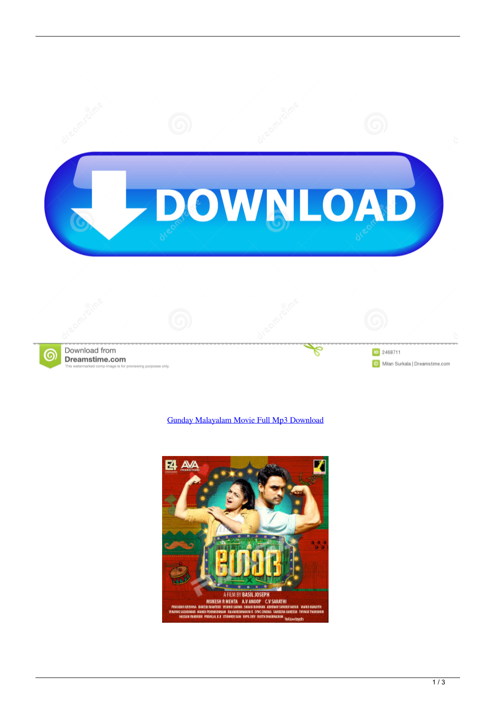 Gunday Malayalam Movie Full Mp3 Download