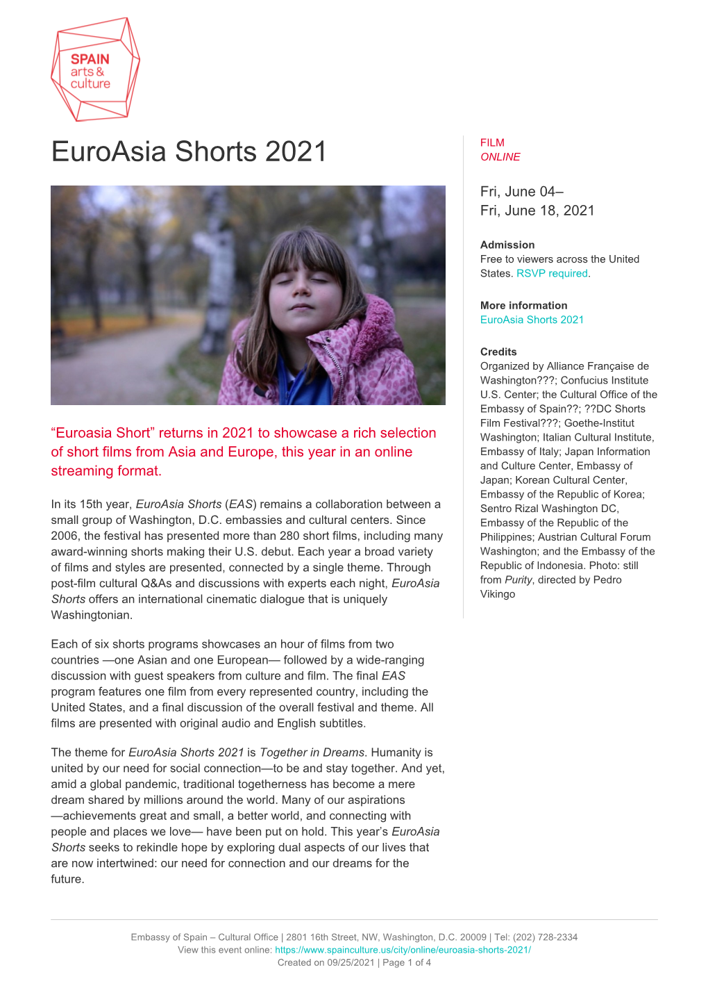 Euroasia Shorts 2021 ONLINE