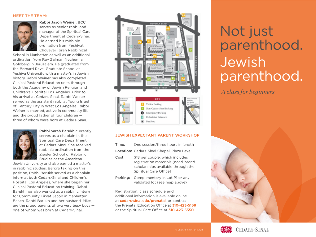 Jewish Expectant Parent Workshop Brochure