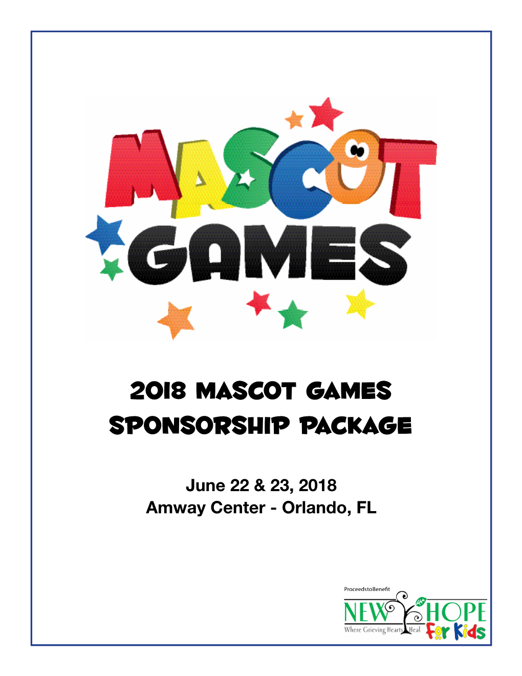 2018 Mascot Games Sponsorship Package