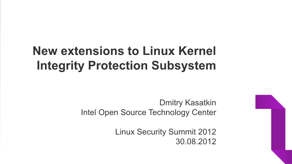 New Extensions to Linux Kernel Integrity Protection Subsystem