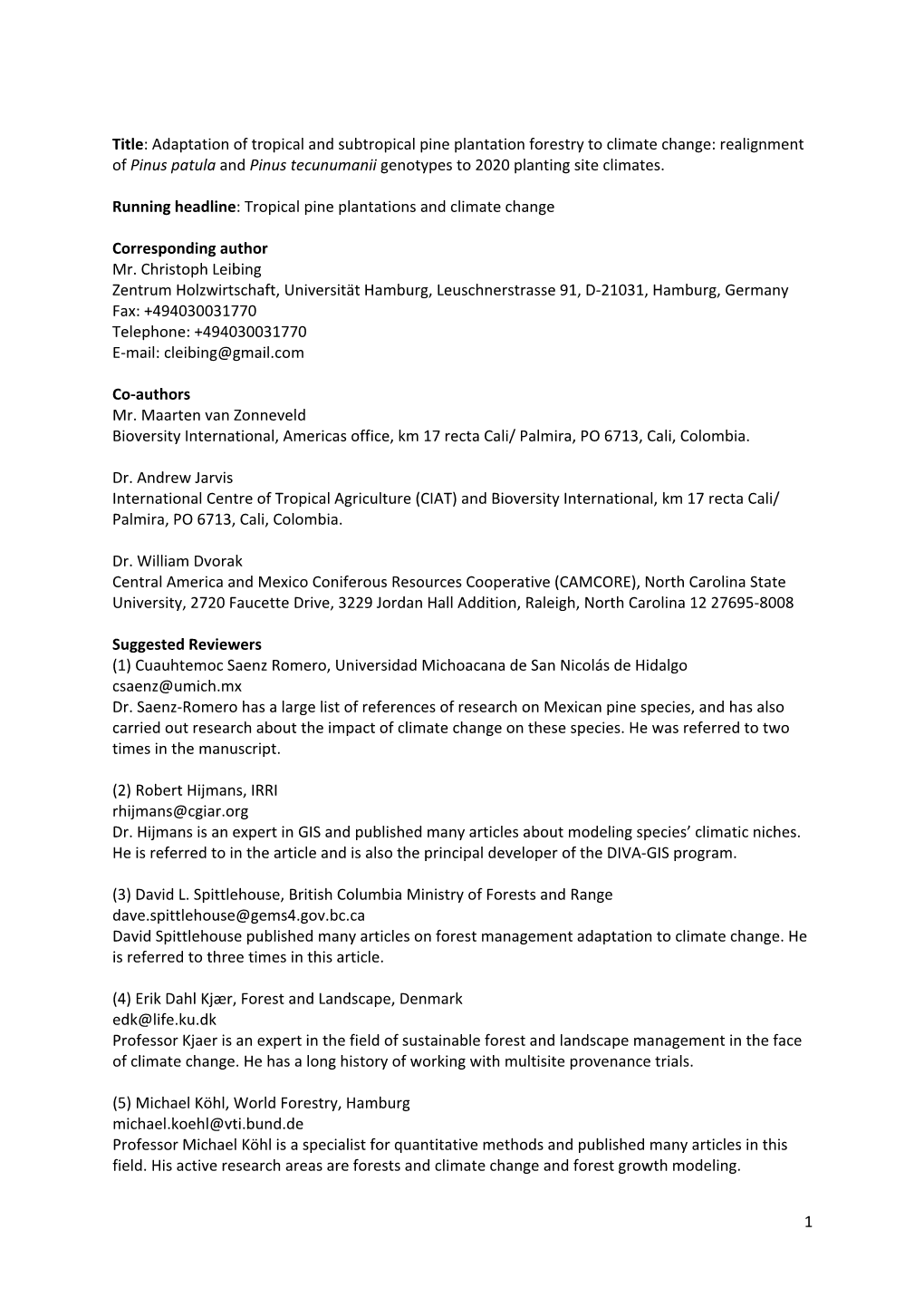 Adaptation of Tropical and Subtropical Pine Plantation Forestry to Climate