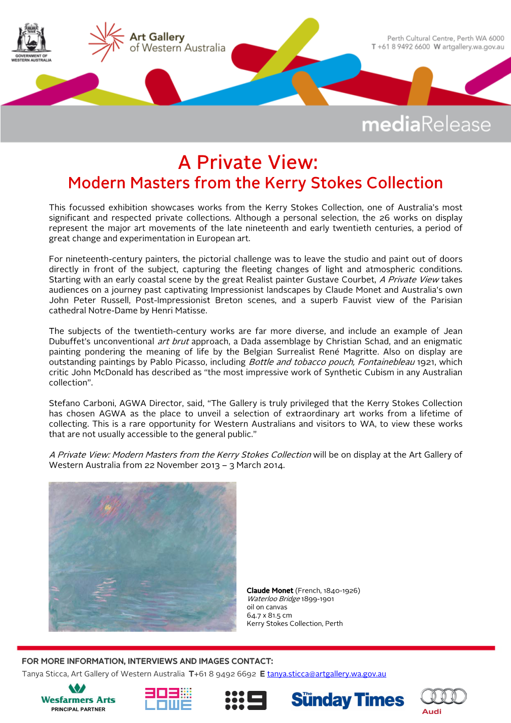 A Private View: Modern Masters from the Kerry Stokes Collection