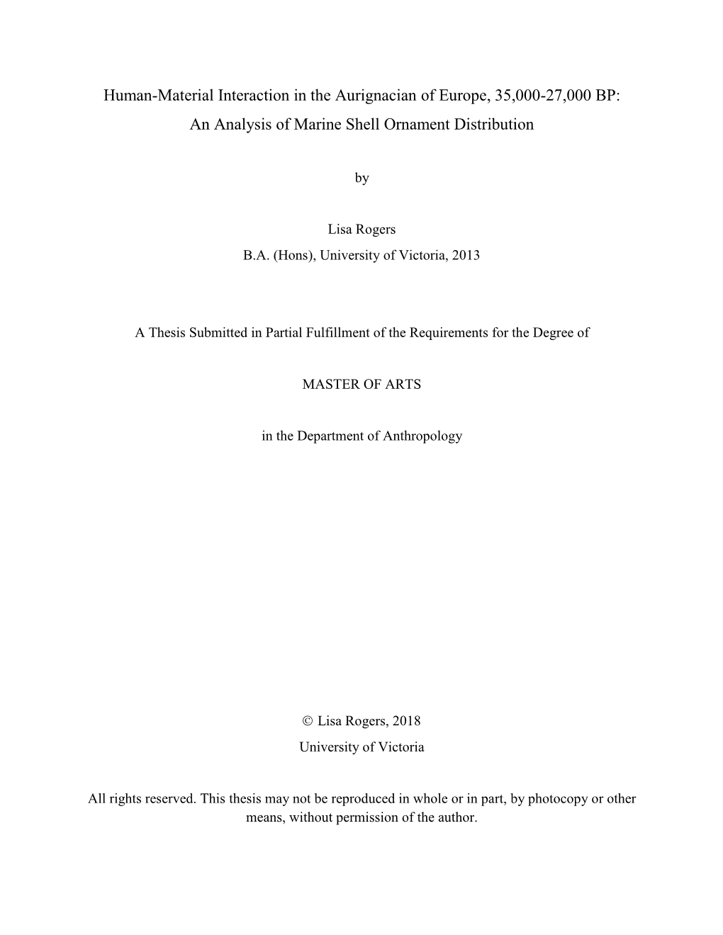 An Analysis of Marine Shell Ornament Distribution