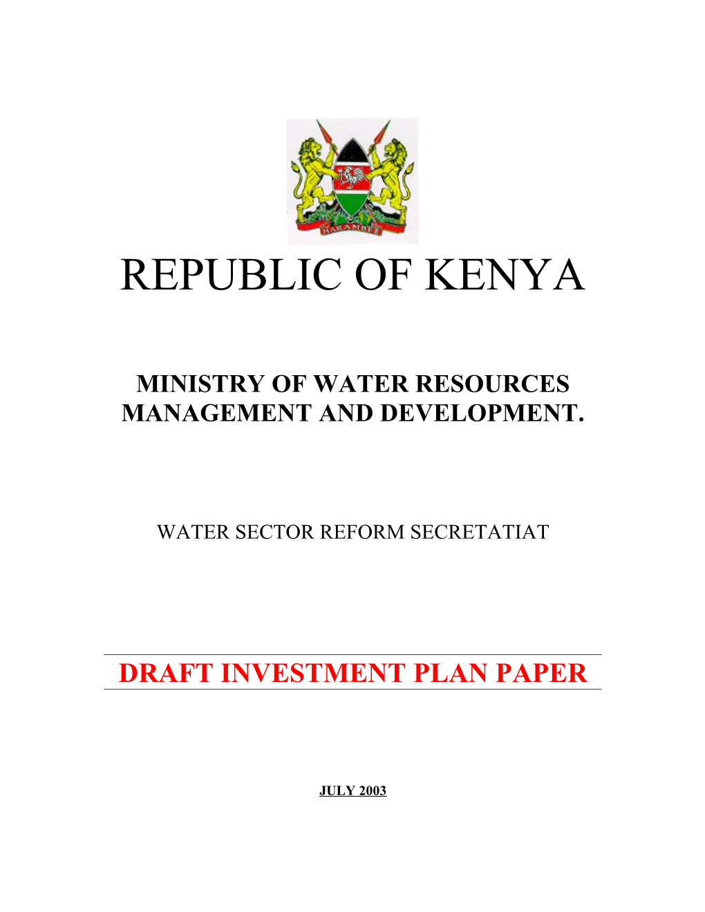 Ministry of Water Resources Management and Development