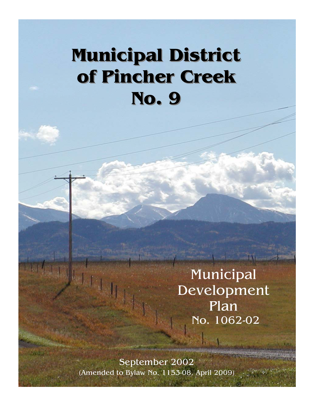 Municipal Development Plan No